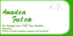 amadea fulep business card
